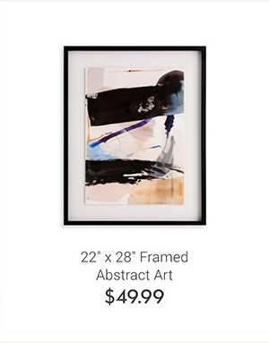 22" x 28" Framed Abstract Art
