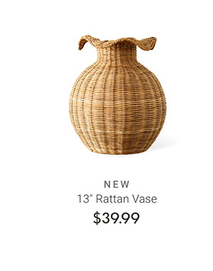 13" Rattan Vase