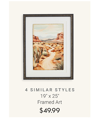 19" x 25" Framed Art