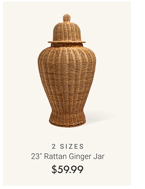 23' Rattan Ginger Jar
