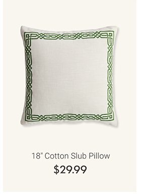 18" Cotton Slub Pillow