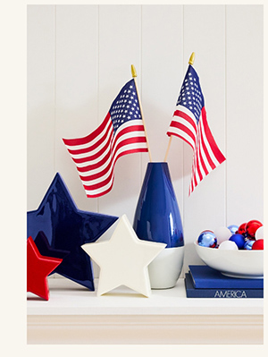 Patriotic Flags Vase Lifestyle