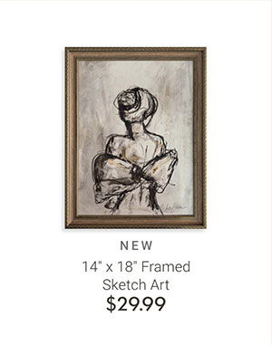 14" x 18" Framed Sketch Art