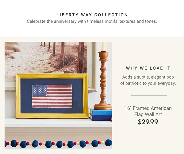 16" Framed American Flag Wall Art