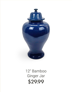 12" Bamboo Ginger Jar