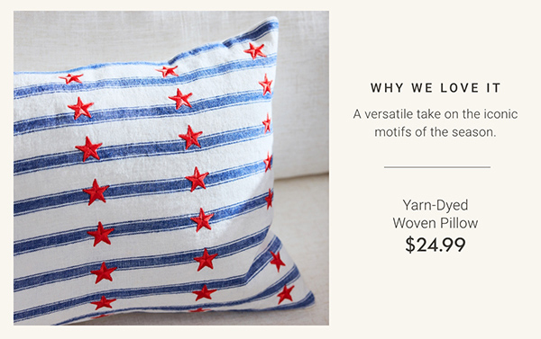 Yarn-Dyed Woven Pillow