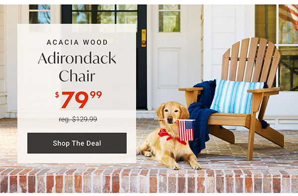 $79.99 Adirondack Chair | Shop the Deal >