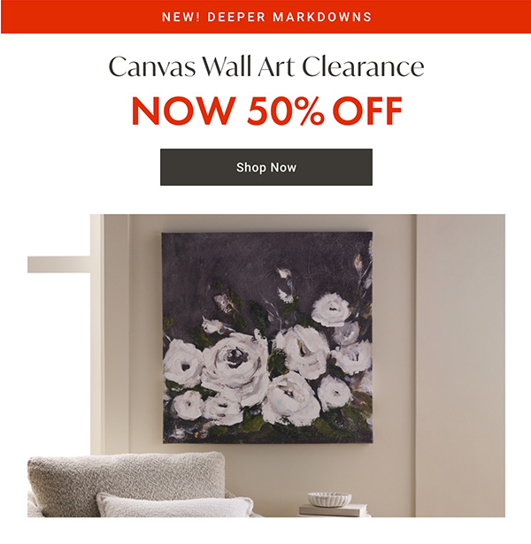 New! Deeper Markdowns: Cavnas Wall Art Clearance - Now 50% OFF - Shop Now