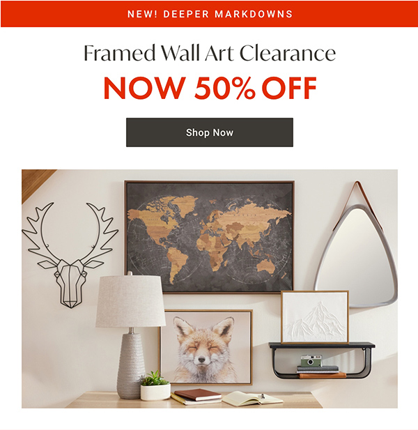 Framed Wall Art Clearance - Now 50% OFF - Shop Now