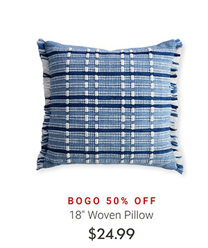 18" Woven Pillow