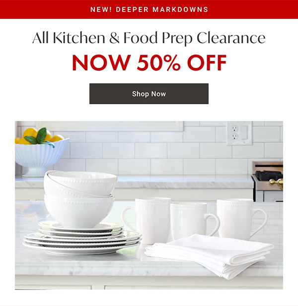All Kitchen & Food Prep Clearance - NOW 50% OFF - Shop Now