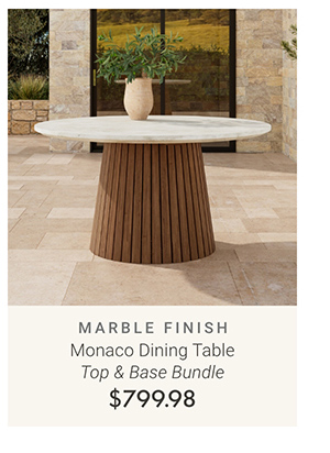 Monaco Dining table; Top & Base Bundle