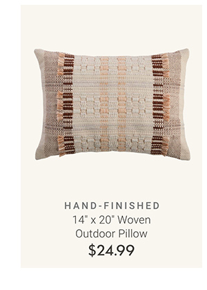 14" x 20" Woven Outdoor Pillow