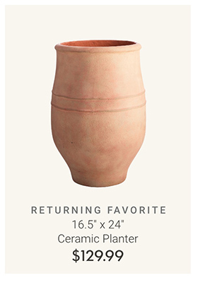 16.5" x 24" Ceramic Planter