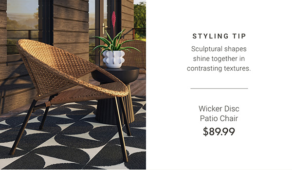 Wicker Disc Patio Chair