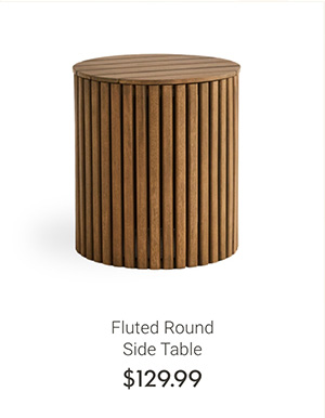 Fluted Round Side Table