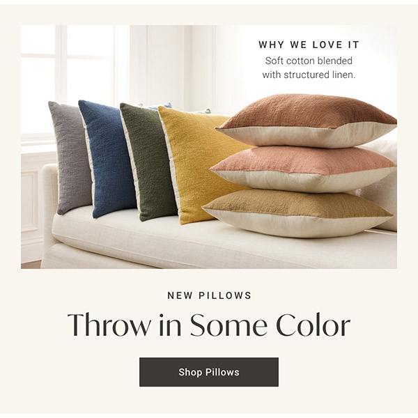 Throw in Some Color | Shop Pillows >