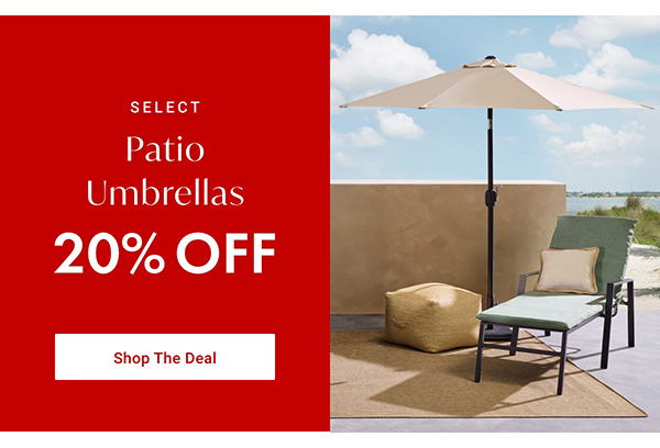 Select Patio Umbrellas - 20% OFF - Shop The Deal