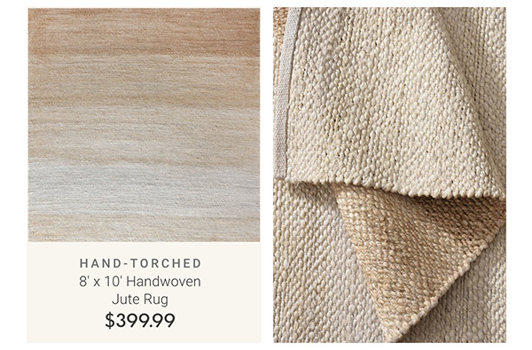 Hand-Torched: 8' x 10' Handwoven Jute Rug