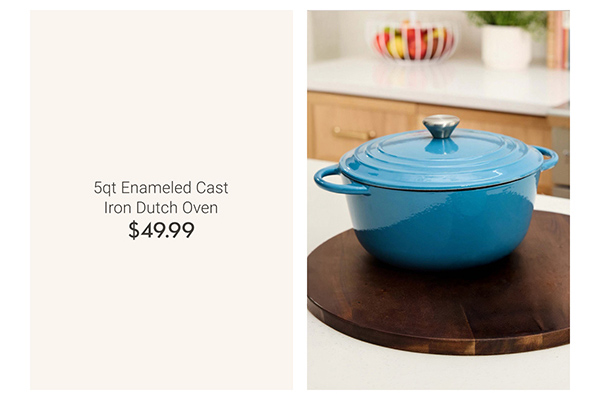5qt Enameled Cast Iron Dutch Oven