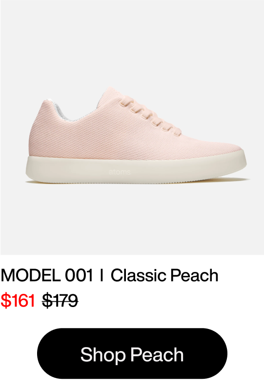 Shop Shoes – Atoms Model 001 Classic Peach – Now $161 (was $179)