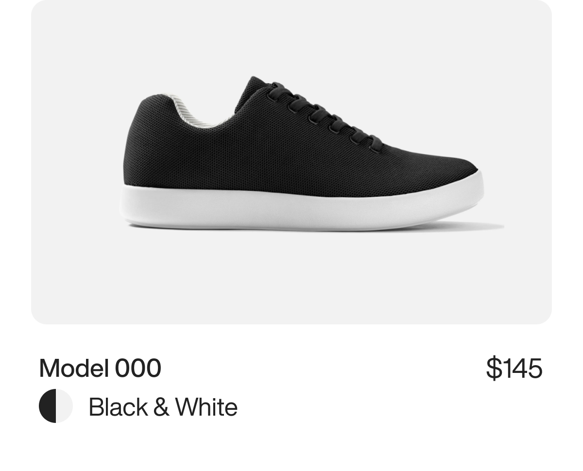 Model 000 Black & White $145
