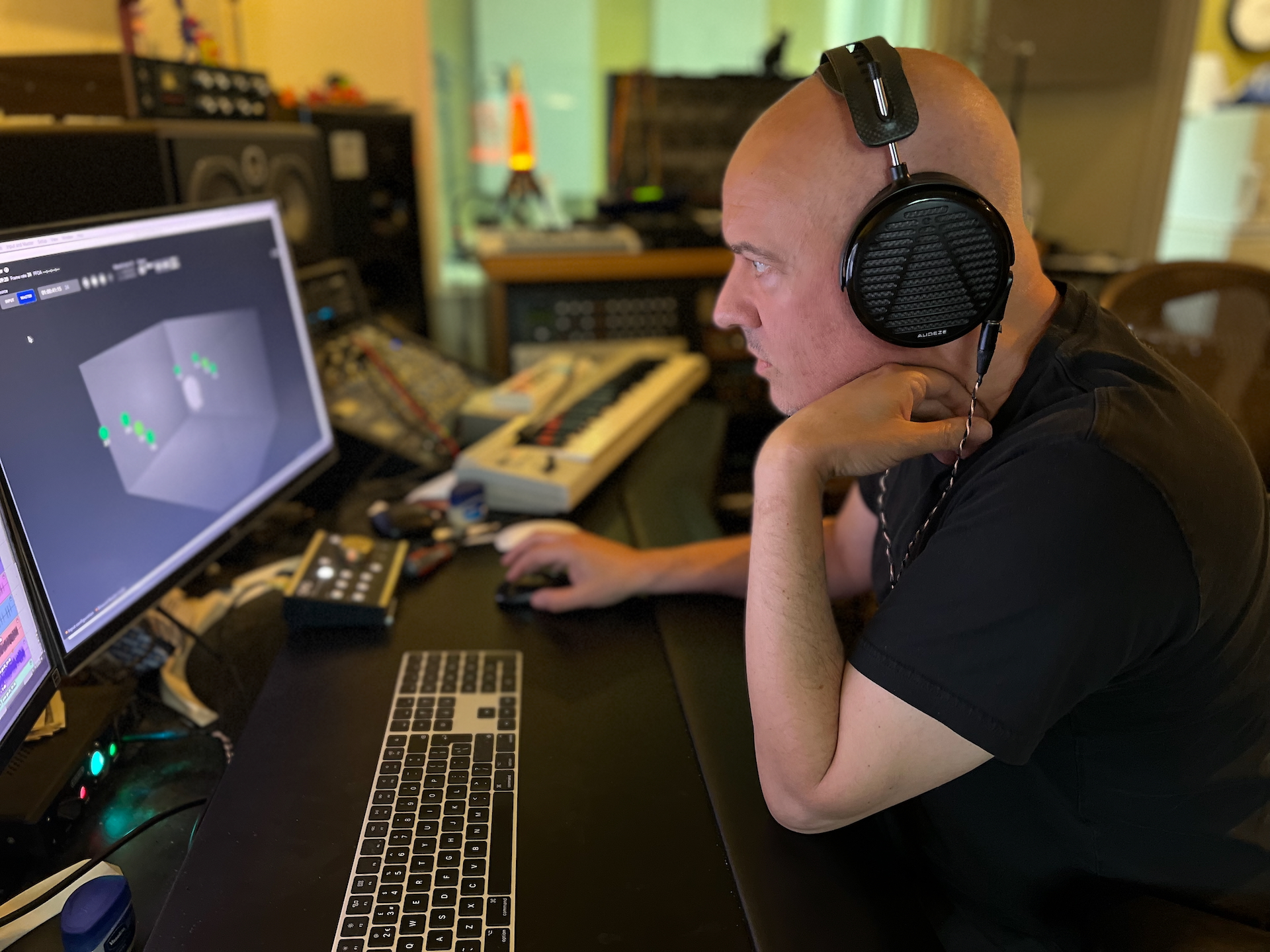 David Kosten working on sound