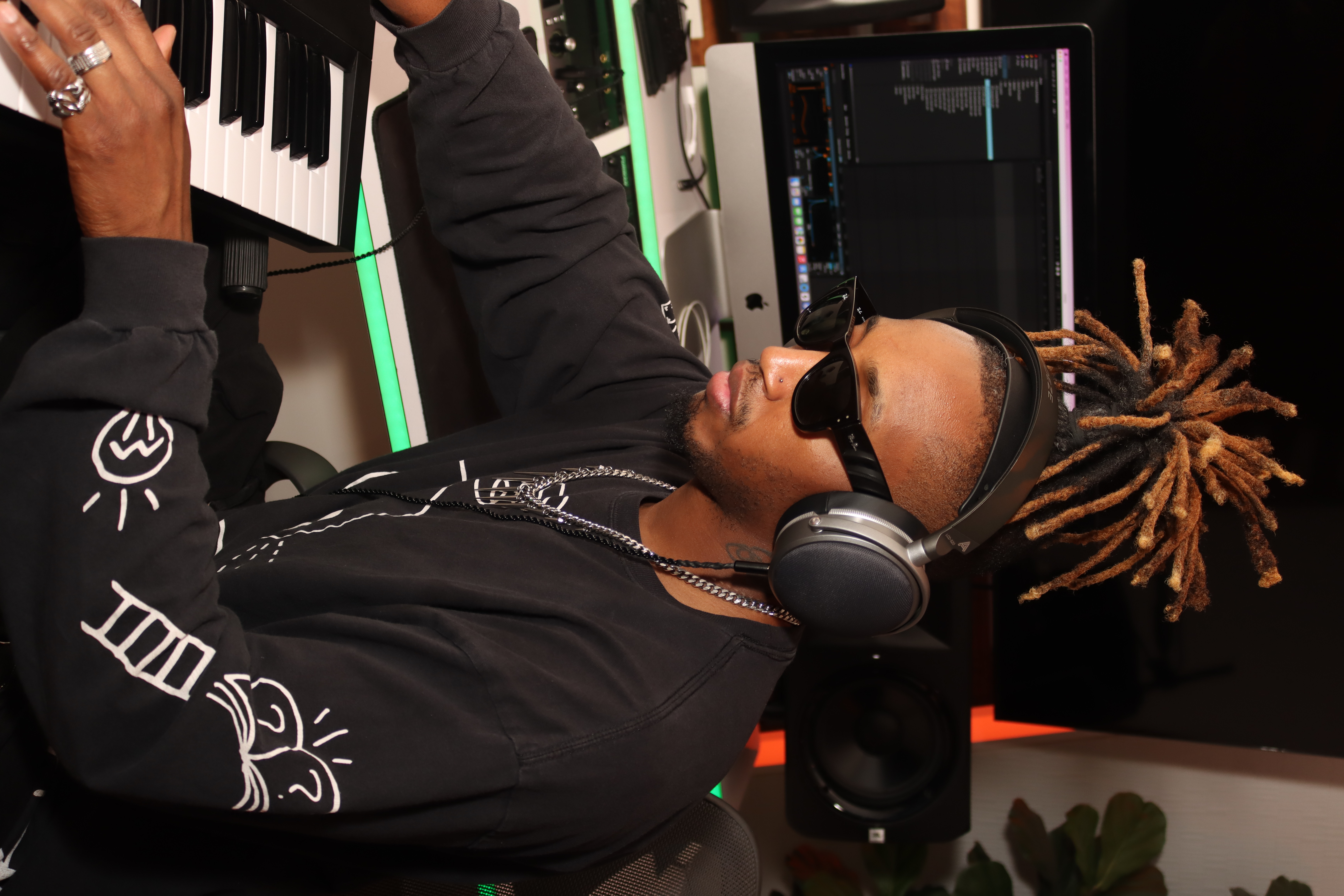 Renzo working on sound