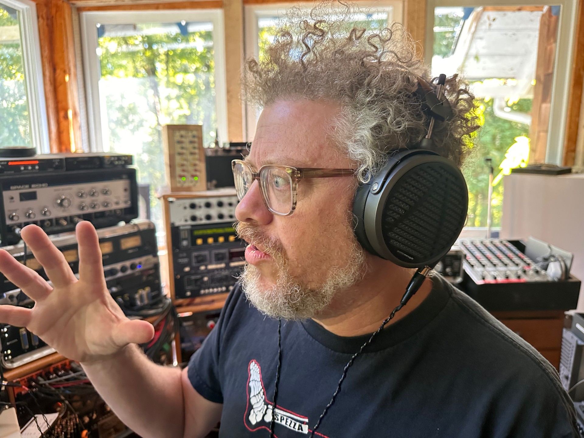 Renzo working on sound