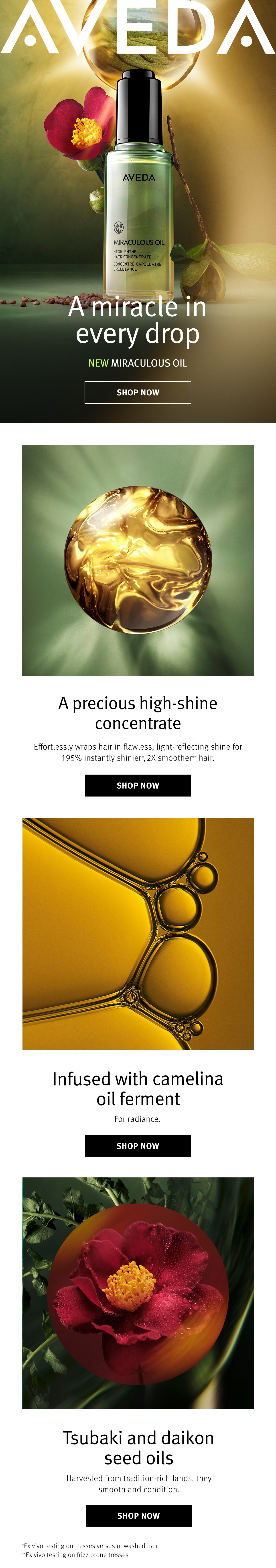 A miracle in every drop NEW MIRACULOUS OIL