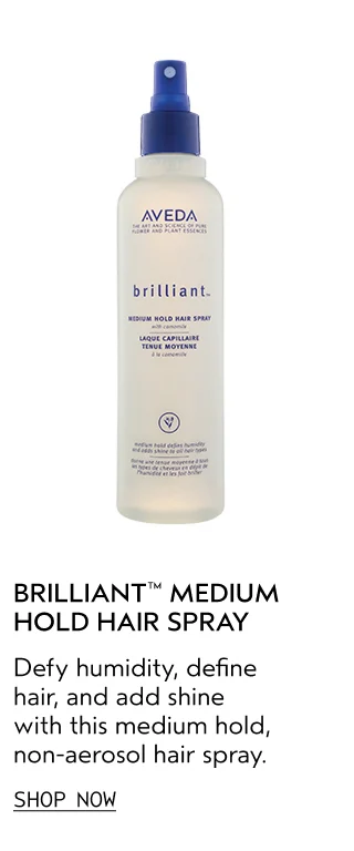 BRILLIANT MEDIUM HOLD HAIR SPRAY Defy humidity, define hair, and add shine with this medium hold, non-aerosol hair spray.