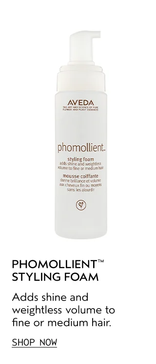 PHOMOLLIENT STYLING FOAM Adds shine and weightless volume to fine or medium hair.