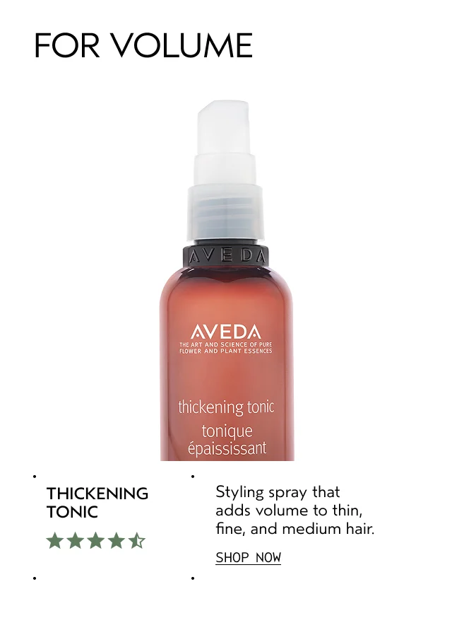 THICKENING TONIC Styling spray that adds volume to thin, fine, and medium hair.