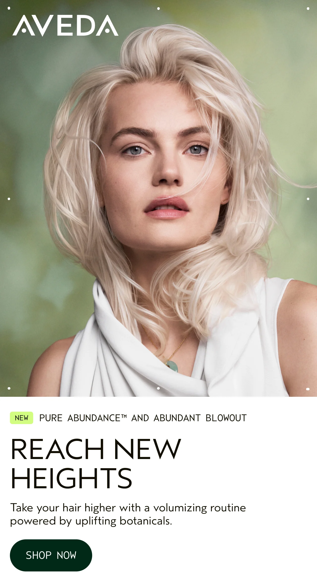 NEW PURE ABUNDANCE AND ABUNDANT BLOWOUT REACH NEW HEIGHTS Take your hair higher with a volumizing routine powered by uplifting botanicals. SHOP NOW