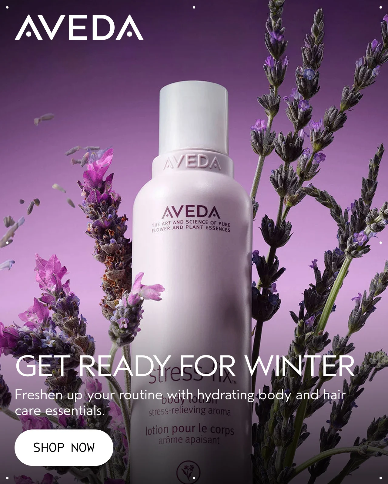 GET READY FOR WINTER Freshen up your routine with hydrating body and hair care essentials. SHOP NOW