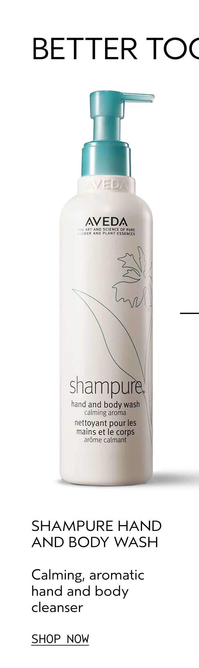 SHAMPURE HAND AND BODY WASH Calming, aromatic hand and body cleanser SHOP NOW