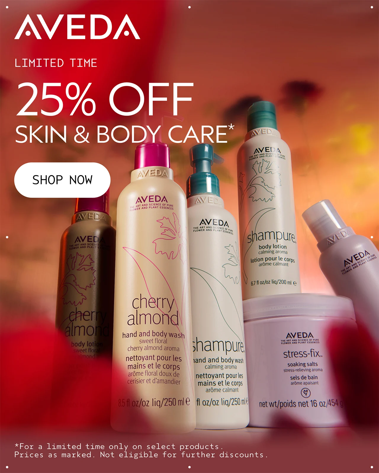 LIMITED TIME 25% OFF SKIN & BODY CARE SHOP NOW