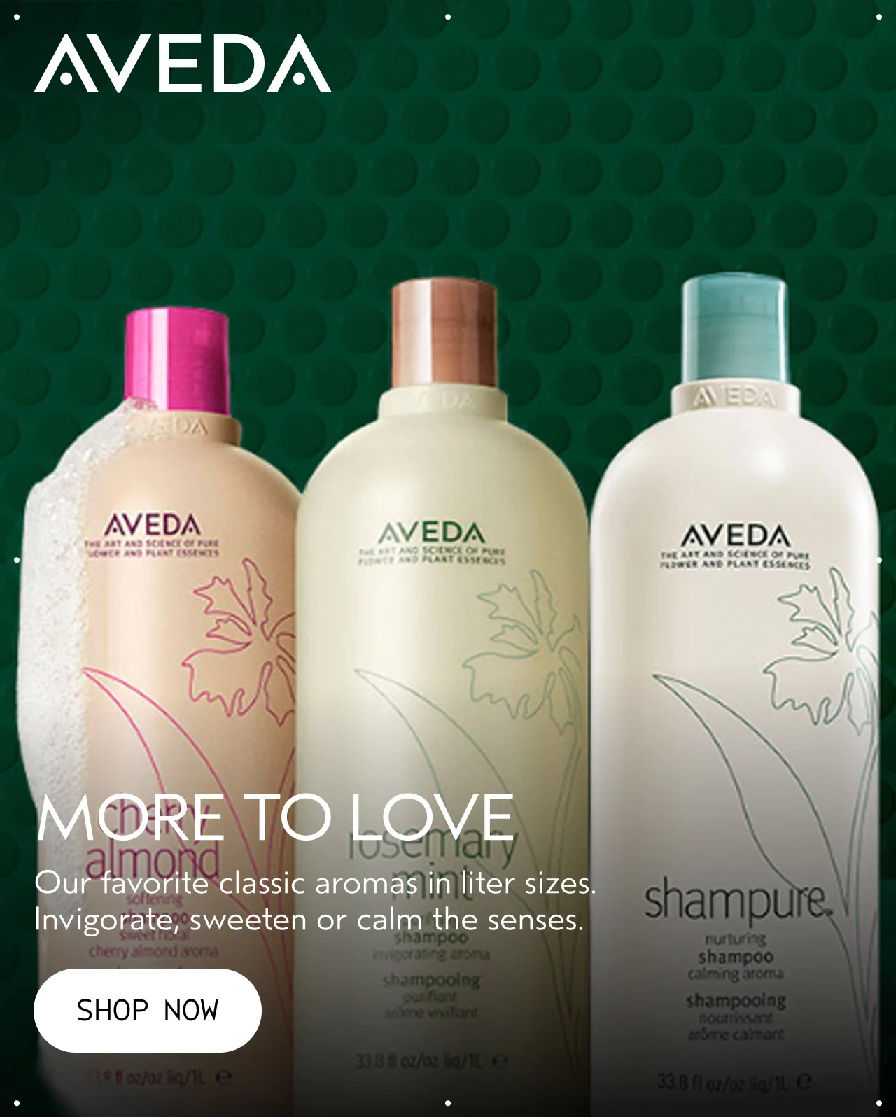MORE TO LOVE Our favorite classic aromas in liter sizes. Invigorate, sweeten or calm the senses. SHOP NOW