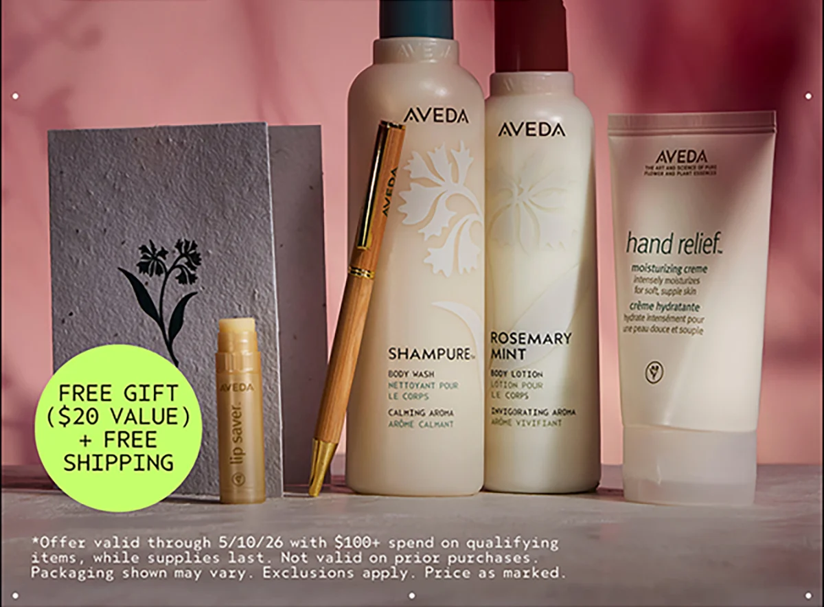 FREE GIFT ($20 VALUE + FREE SHIPPING) | *Offer valid through 5/10/26 with $100+ spend on qualifying items, while supplies last. Not valid on prior purchases. Packing Shown may vary. Exclusions apply. Price as marked.