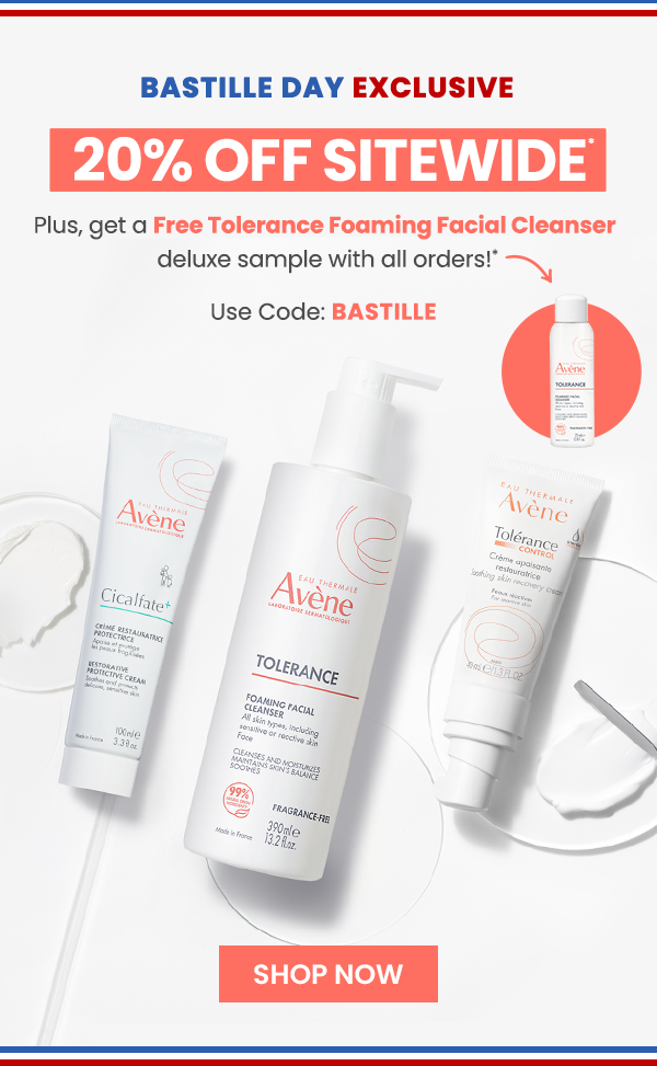 Bastille Day Exclusive! 20% off sitewide* + gift with purchase while supplies last.