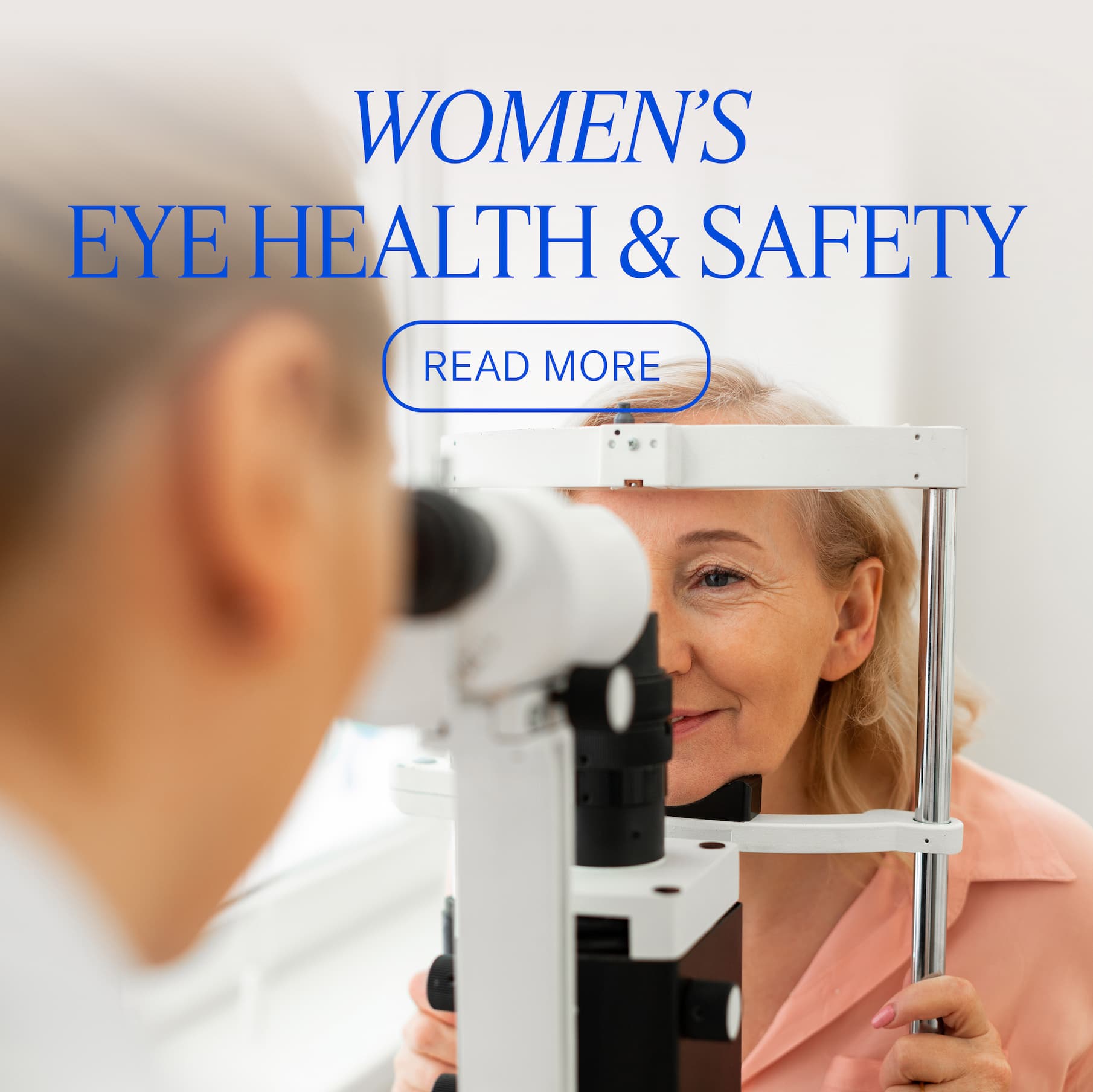Woman taking eye exam