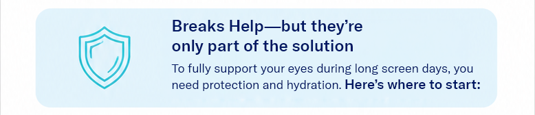 Breaks help, but they are only part of the solution