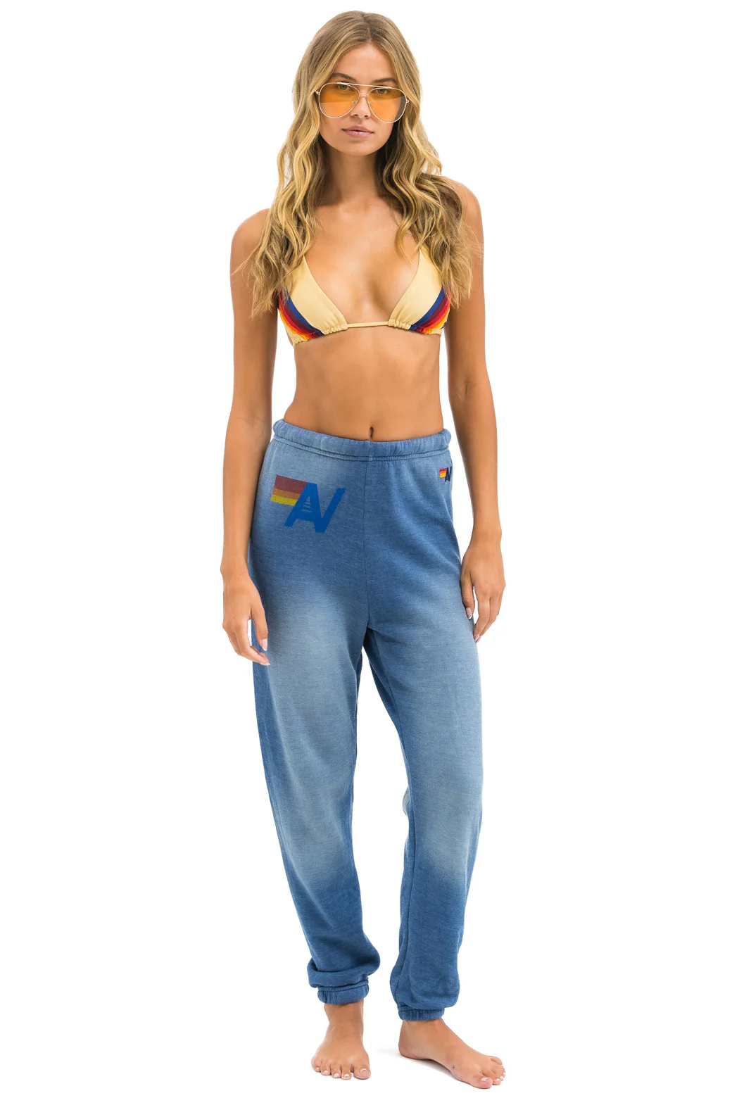 Image of VINTAGE LOGO SWEATPANTS - FADED WATER