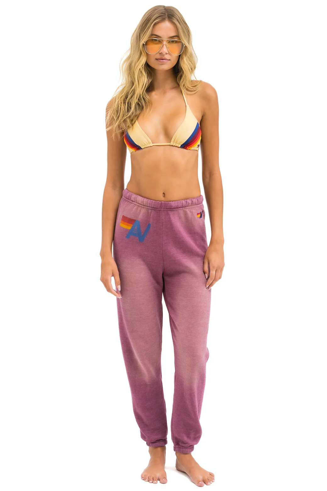 Image of VINTAGE LOGO SWEATPANTS - FADED BERRY