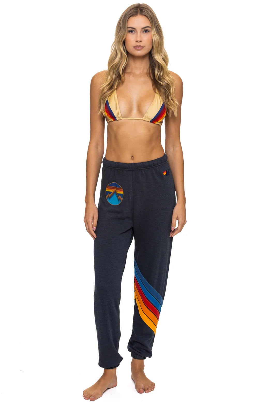 Image of ALL SEASONS CIRCLE CHEVRON SWEATPANTS - CHARCOAL