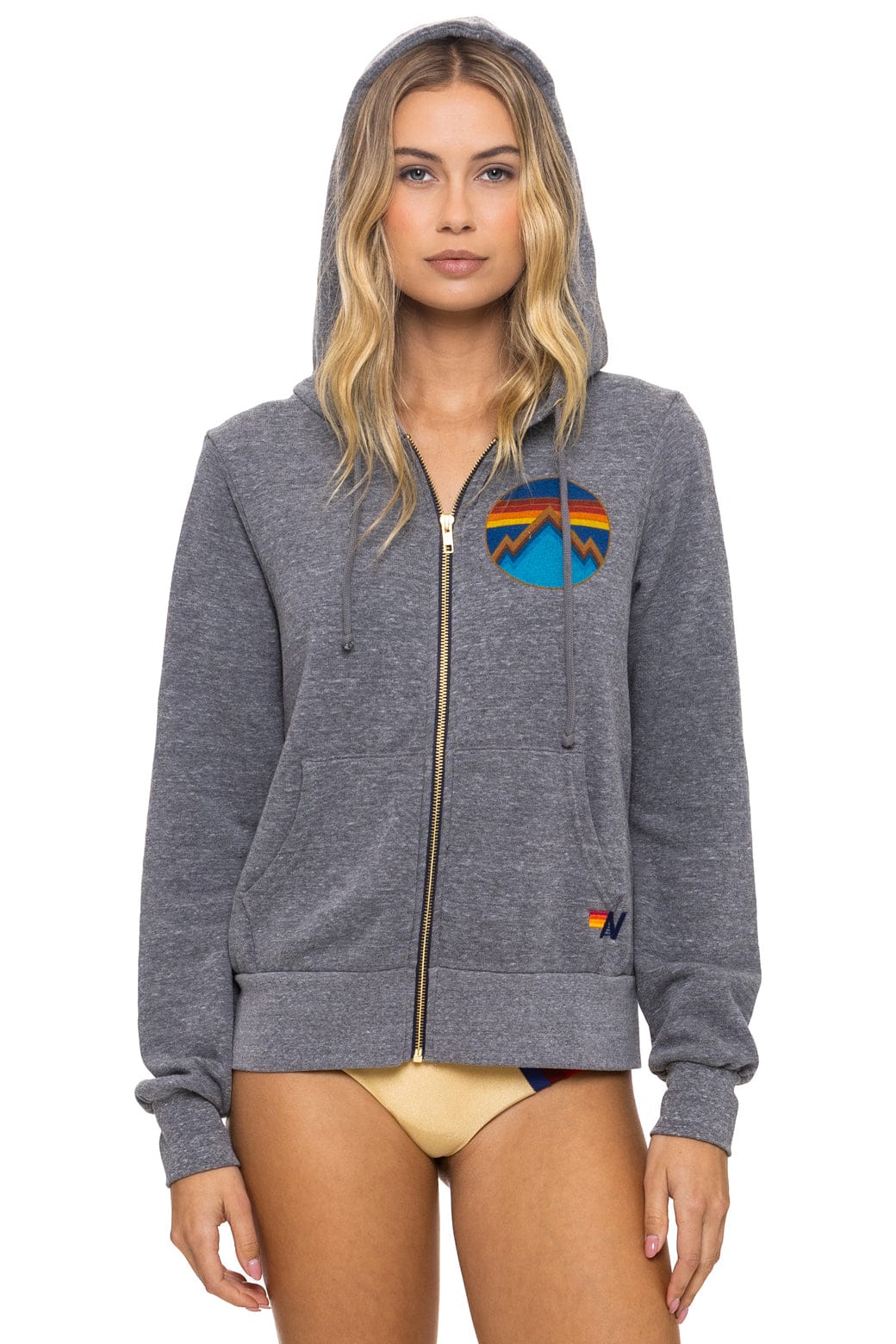 Image of ALL SEASONS CIRCLE ZIP HOODIE - HEATHER GREY