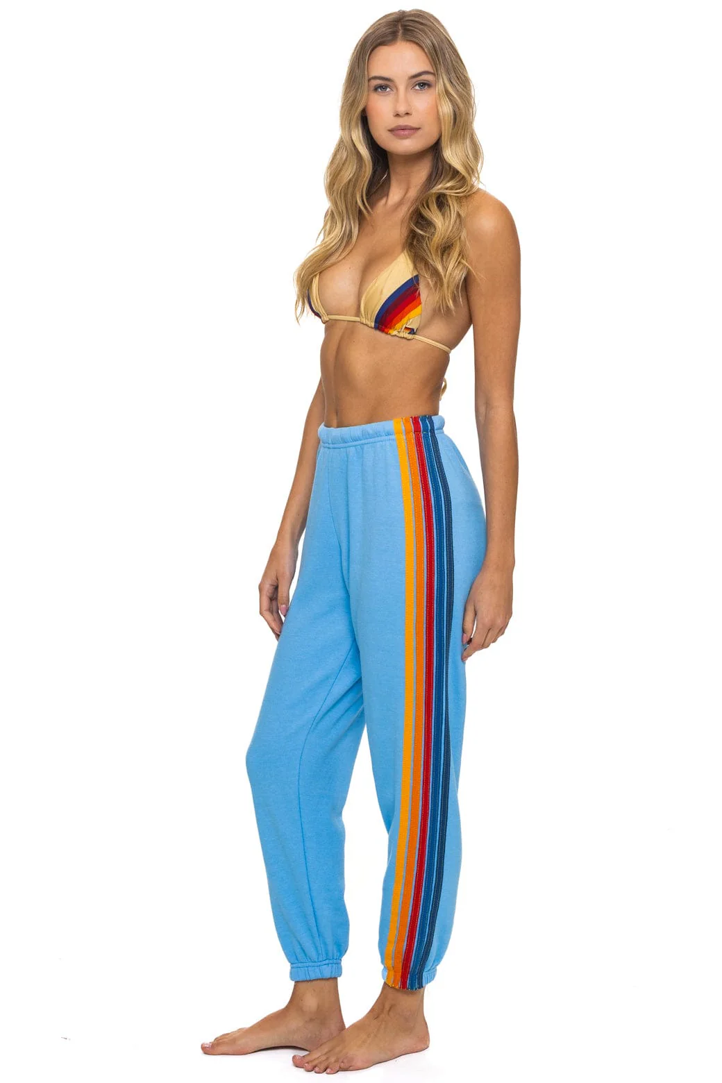 Image of 5 STRIPE SWEATPANTS - SKY