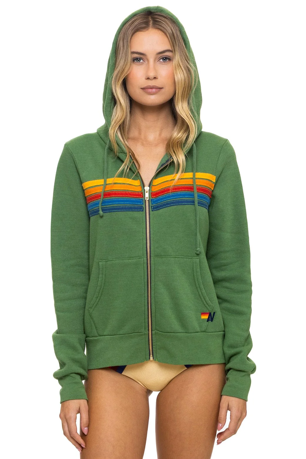 Image of 5 STRIPE HOODIE - PALM