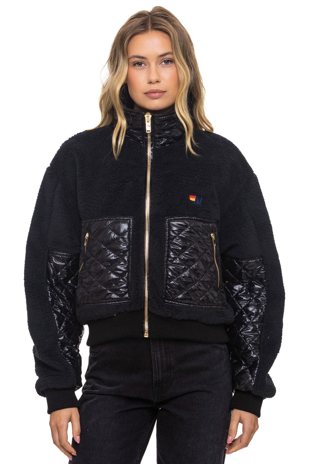 Image of TEDDY FULL ZIP JACKET - BLACK