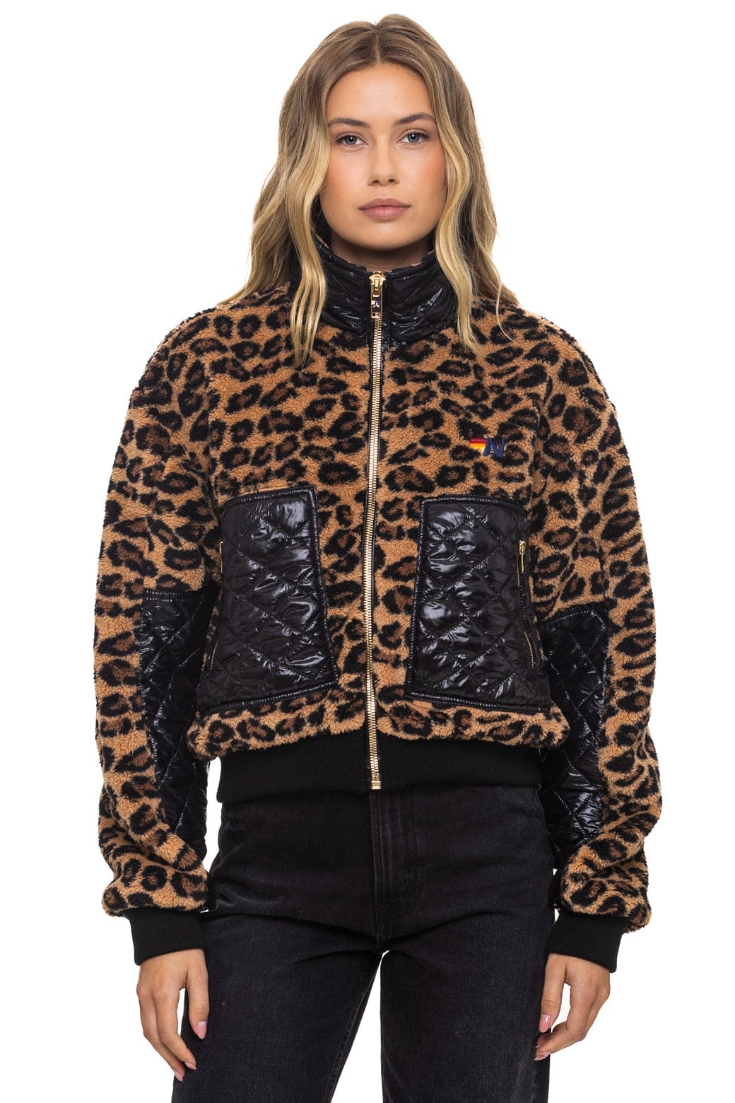 Image of TEDDY FULL ZIP JACKET - CHEETAH